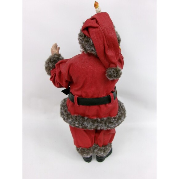 Clothtique Possible Dreams 2002 Winter's Glow Santa Figure w Torch Light 9 Inch - Picture 6 of 7